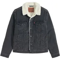 Levi's pour homme. 16365-0351 Veste Type 3 Sherpa Trucker noir (M), Casuel, Coton, Classique