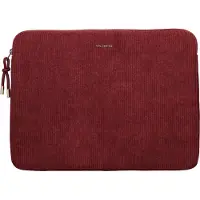 Selencia Pochette ordinateur velours côtelé 15-16 pouces - Deep Burgundy