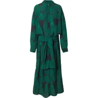 Essentiel Antwerp Robe-chemise 'KAMILA' vert foncé / noir