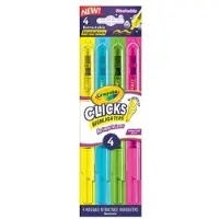 Crayola Stylos marqueurs effaçables automatiques, lot de 4 -