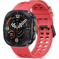 TechProtection BRACELET EN SILICONE AIR POUR SAMSUNG GALAXY WATCH ULTRA 1 / 2 2024-2026 (47 MM) ROUGE CERISE, Montre connectée : accessoires, Rouge