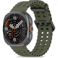 TechProtection ICONBAND PRO POUR SAMSUNG GALAXY WATCH ULTRA 1 / 2 2024-2026 (47 MM) VERT MILITAIRE (20 mm), Sangles de montre, Vert