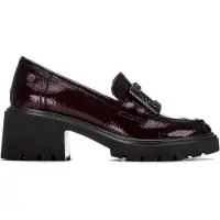 Xti pour femme. 14622902-BURDEOS Mocassins 146229 bordeaux (38), 5 à 8 cm, Boucle, Casuel, Grenat, Classique, Vernis