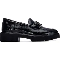 Xti pour femme. 14625801-NEGRO Mocassins 146258 noir (35), 3 à 5 cm, Aucun, Casuel, Classique, Vernis
