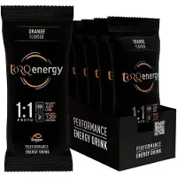 Torq 1:1 Proto Energy Drink Monodose Box Orange 43g 12 Units Noir