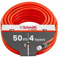 Schmith Tuyau d'arrosage , 1 pouce (25 mm), tuyau d'eau à 4 couches, pour pompes. Système d'arrosage robuste pour jardin et installation d'eau domestique