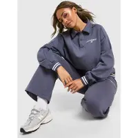 New Balance Polo Sweat Polaire Manches Longues - Bleu, Bleu