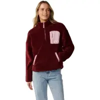Rip Curl Party Wave Polar Full Zip Sweatshirt Rouge M Femme