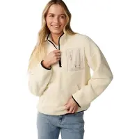 Rip Curl Party Wave Polar Full Zip Sweatshirt Beige M Femme