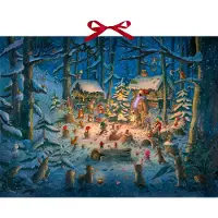 Sonstige Verlage Calendrier de l'Avent mural - Chœur d'animaux dans la forêt hivernale