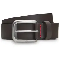 HUGO Ceinture de costume en cuir avec boucle à logo gravé