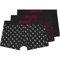 HUGO Boxers rouge feu / noir / blanc