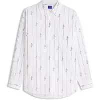 HUGO Chemisier Oversize en popeline de coton à logos manuscrits