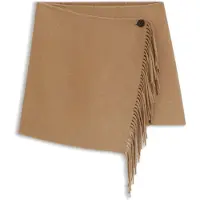BOSS pour femme. 50568685 Jupe mini Vafrina à franges marron (34), Casuel, Laine