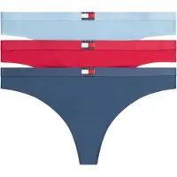 Tommy Hilfiger Uw0uw06139 Thong 3 Units Bleu,Rose M Femme