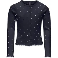 ONLY GIRLS Cardigan 'KOGBELLA' bleu foncé / blanc