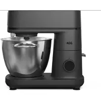 AEG KM7-1-4BPT, Batteur sur socle, Noir, Fonctionnalités : pétrissage, mélange, fouettage, Longueur du câble : 1,2 m, Capacité : 6 litres, Puissance : 1200 W