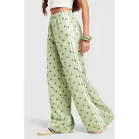 Adidas Originals Pantalon Large Satin Polka Dots - Vert, Vert