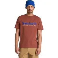 Timberland T-Shirt 'ESTABLISHED 1973' bleu marine / rouille / blanc