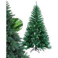 Fiqops Faziango 210cm Arbre de Noël artificiel avec 900 pointes PVC, Sapin avec support, Arbre de Noël artificiel Vert