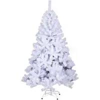 Yakimz Arbre de Noël Décoration de Noël en plastique Sélection avec support 180cm Blanc