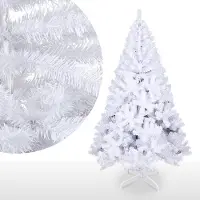 HENGDA Arbre de Noël Arbre de Noël Support sélection flocage blanc 150cm