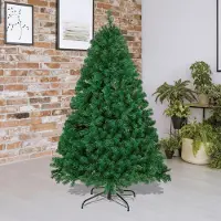 Jayseuw Sapin de Noël artificiel 210cm (Ø env. 115 cm) avec 900 pointes et système de pliage à montage rapide, difficilement inflammable, support métallique inclus,Vert