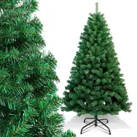 Jayseuw 180 cm Sapin de Noël avec support métallique pour arbre de Noël Montage facile pour mariage, Noël, chambre à coucher Noël,Vert