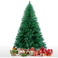 Jayseuw Arbre de Noël Support pour arbre de Noël Sélection flocage vert 180cm