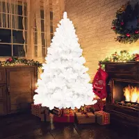 HENGDA Sapin de Noël 150 cm avec support métallique pour arbre de Noël Montage facile pour mariage, Noël, chambre à coucher Noël,Blanc