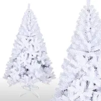 Jayseuw Arbre de Noël Support pour arbre de Noël Sélection flocage blanc 210cm