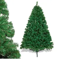 Jayseuw Sapin de Noël artificiel 120cm (Ø env. 76 cm) avec 220 pointes et système de pliage à montage rapide, difficilement inflammable, support inclus,Vert