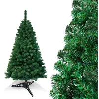 TolleTour Arbre de Noël artificiel 120cm Sapin de Noël Arbre artificiel de décoration avec support de sapin Décoration de Noël Vert PVC