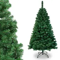 TolleTour Sapin de Noël artificiel 210cm (Ø env. 115 cm) avec 900 pointes et système de pliage à montage rapide, difficilement inflammable, support métallique inclus,Vert