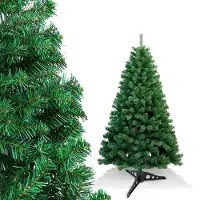 HENGDA Arbre de Noël artificiel 120cm Sapin de Noël Arbre artificiel de décoration avec support de sapin Décoration de Noël Vert PVC