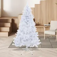 Jayseuw Arbre de Noël artificiel 180cm (Ø env. 106 cm) avec 770 pointes et système de pliage à montage rapide, difficilement inflammable, support métallique inclus,Blanc