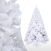 Jayseuw Arbre de Noël Support pour arbre de Noël Sélection flocage blanc 180cm