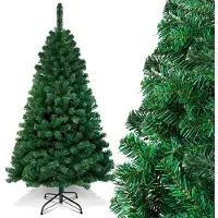 TolleTour Arbre de Noël artificiel 180cm Sapin de Noël Arbre artificiel de décoration avec support de sapin Décoration de Noël Vert PVC
