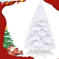 TolleTour 180cm Arbre de Noël artificiel Sapin avec support pour décoration de Noël réutilisable Blanc