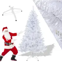 TolleTour 150cm Arbre de Noël artificiel, Sapin avec support métallique, Arbre de Noël 488 pointes aiguilles PVC, Arbre de Noël artificiel système de pliage blanc
