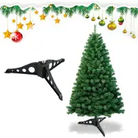 Vigevee : Sapin de Noël artificiel, sapin en PVC avec 220 branches, support et système pliable, couleur vert, hauteur 120 cm