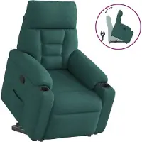 Syfax Fauteuil inclinable vert foncé tissu