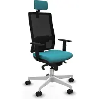 Piqueras Y Crespo Chaise de bureau , modèle 1D026N2, couleur turquoise