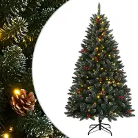 vidaXL Style élégant Arbre de Noël artificiel 300 LED 210 cm - Arbres de Noël artificiels Hommie5217508 2parcel