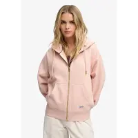 Superdry Veste de survêtement 'Luxe Casual' rose / blanc