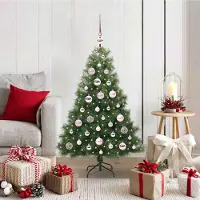 vidaXL Durable Arbre de Noël artificiel avec 150 LEDs Vert 120 cm PE et PVC - Arbres de Noël artificiels Octo8322346 2parcel