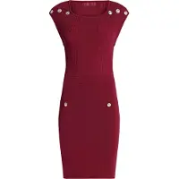 GUESS Robes en maille 'Carmen' rouge foncé