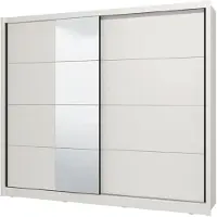 Dmora Pedavena - Grand vestiaire, 251x216h cm blanc mat, penderie