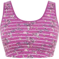 Ulla Popken Soutien-gorge vert pastel / rose / éosine / blanc