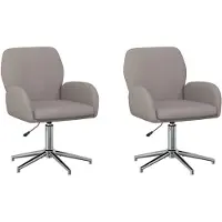 vidaXL : 2 chaises de bureau, tissu, 54 x 58 x 90 cm, couleur taupe